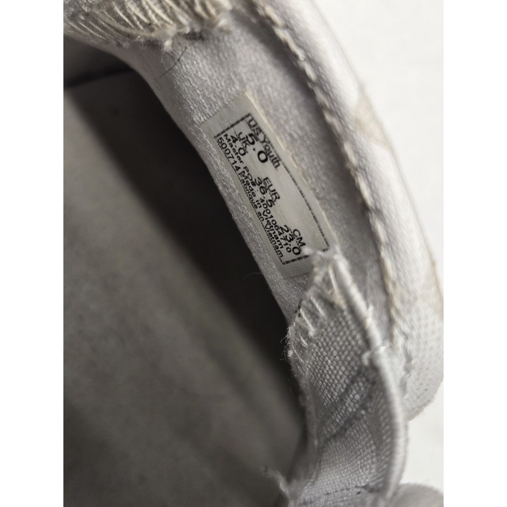 Vans Shoes Youth 5 Boys Off The Wall Check Slip On Sneakers 500714 White Fabric - Picture 7 of 7